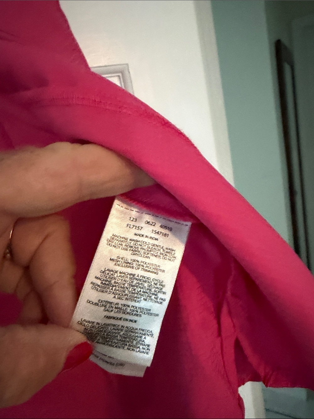 Columbia Women's Sleeveless Button-Down Shirt - Hot Pink - Picture 5 of 5